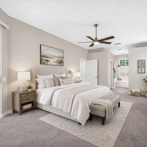 PRIMARY BEDROOM STAGED