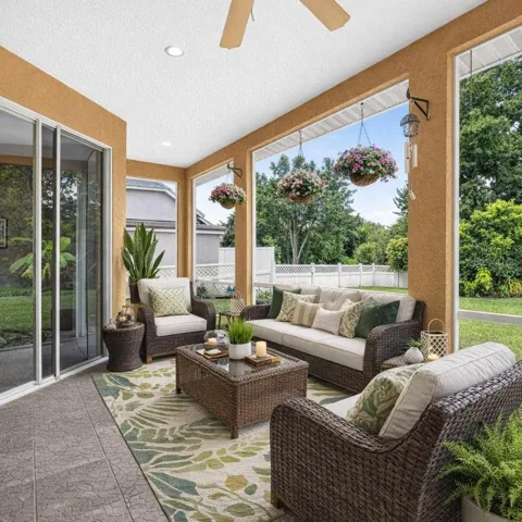 SCREEN PORCH STAGED