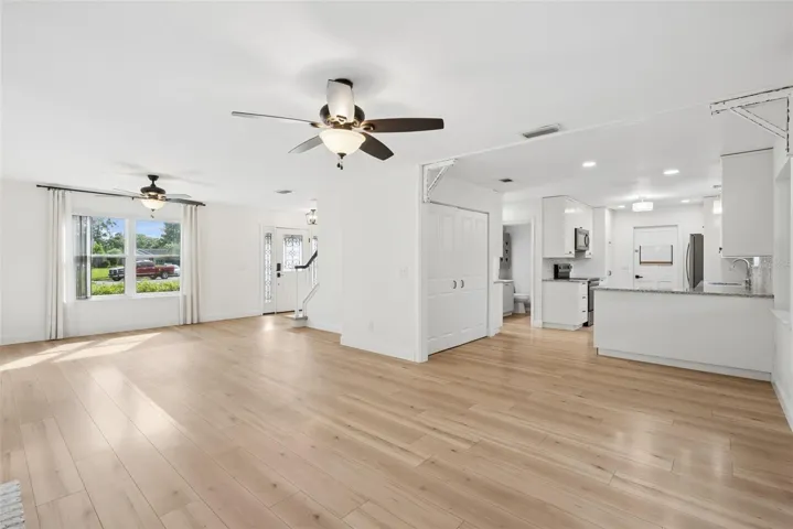 Living Room Flows Naturally Into The Kitchen