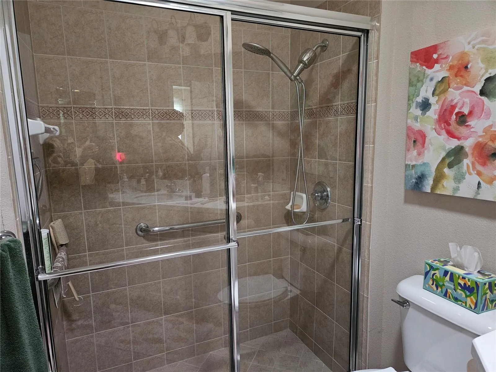 Shower in Primary bathroom