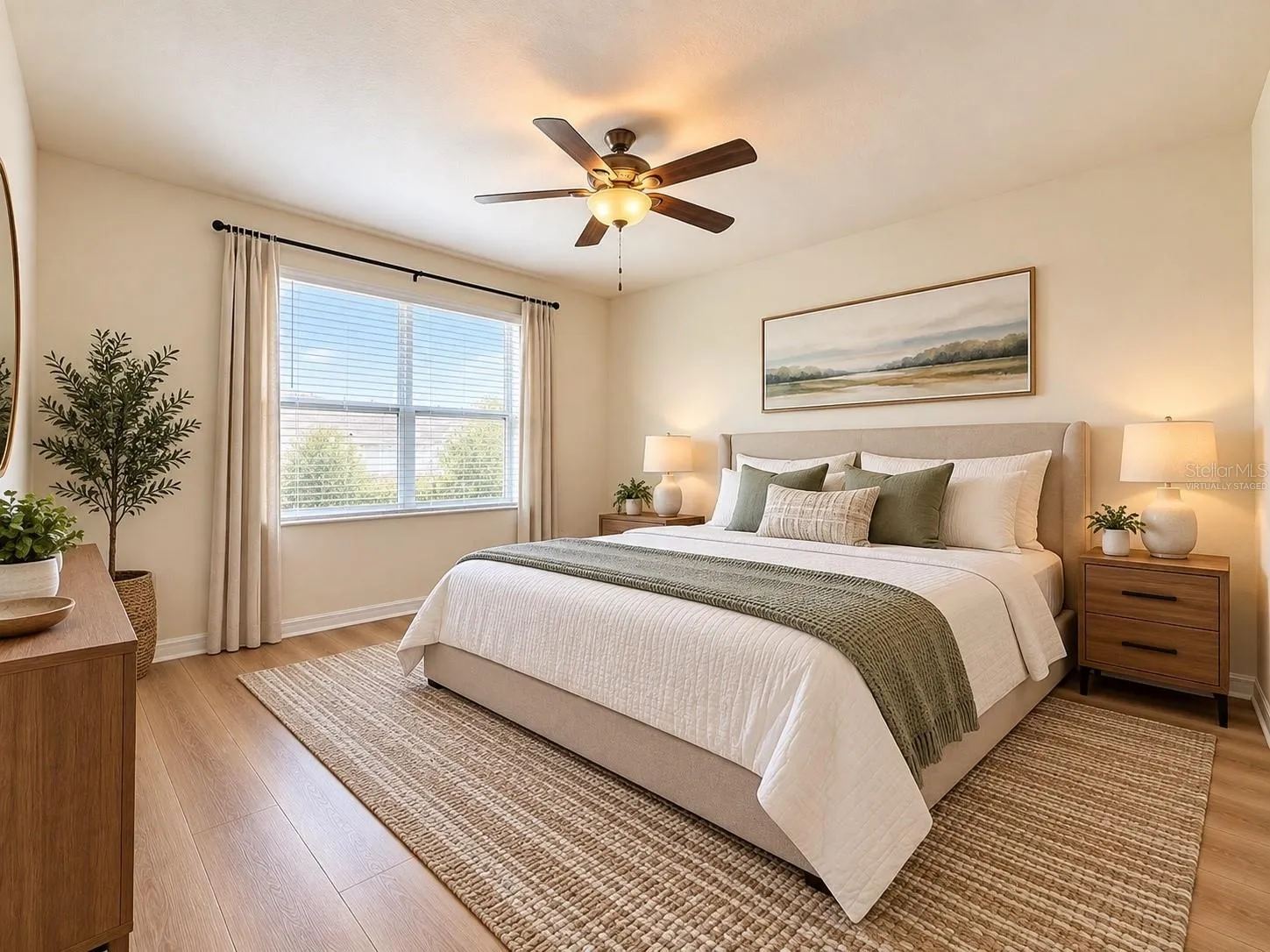 virtually staged-Master Bedroom