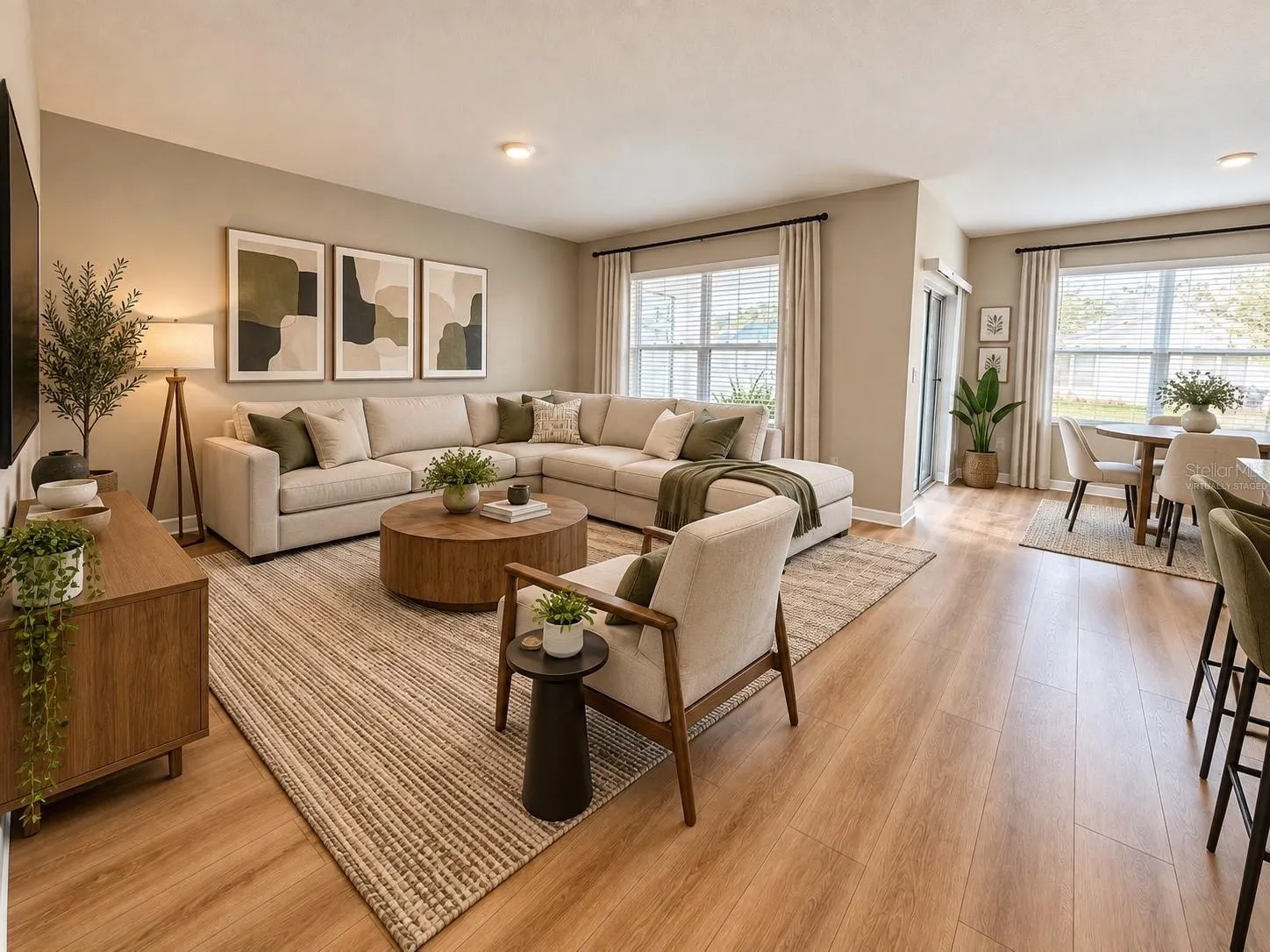 virtually staged-Living room