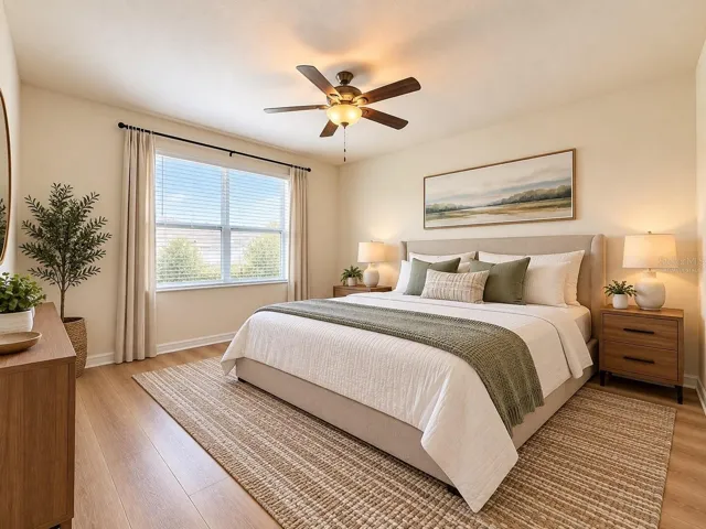 virtually staged-Master Bedroom