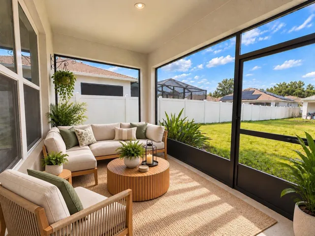 virtually staged-Back patio