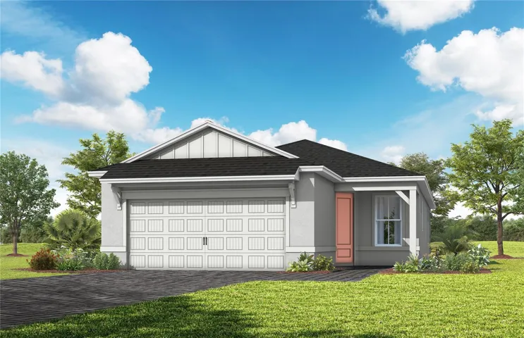 Exterior Design. Artistic rendering for this new construction home. Pictures are for illustrative purposes only. Elevations, colors and options may vary.