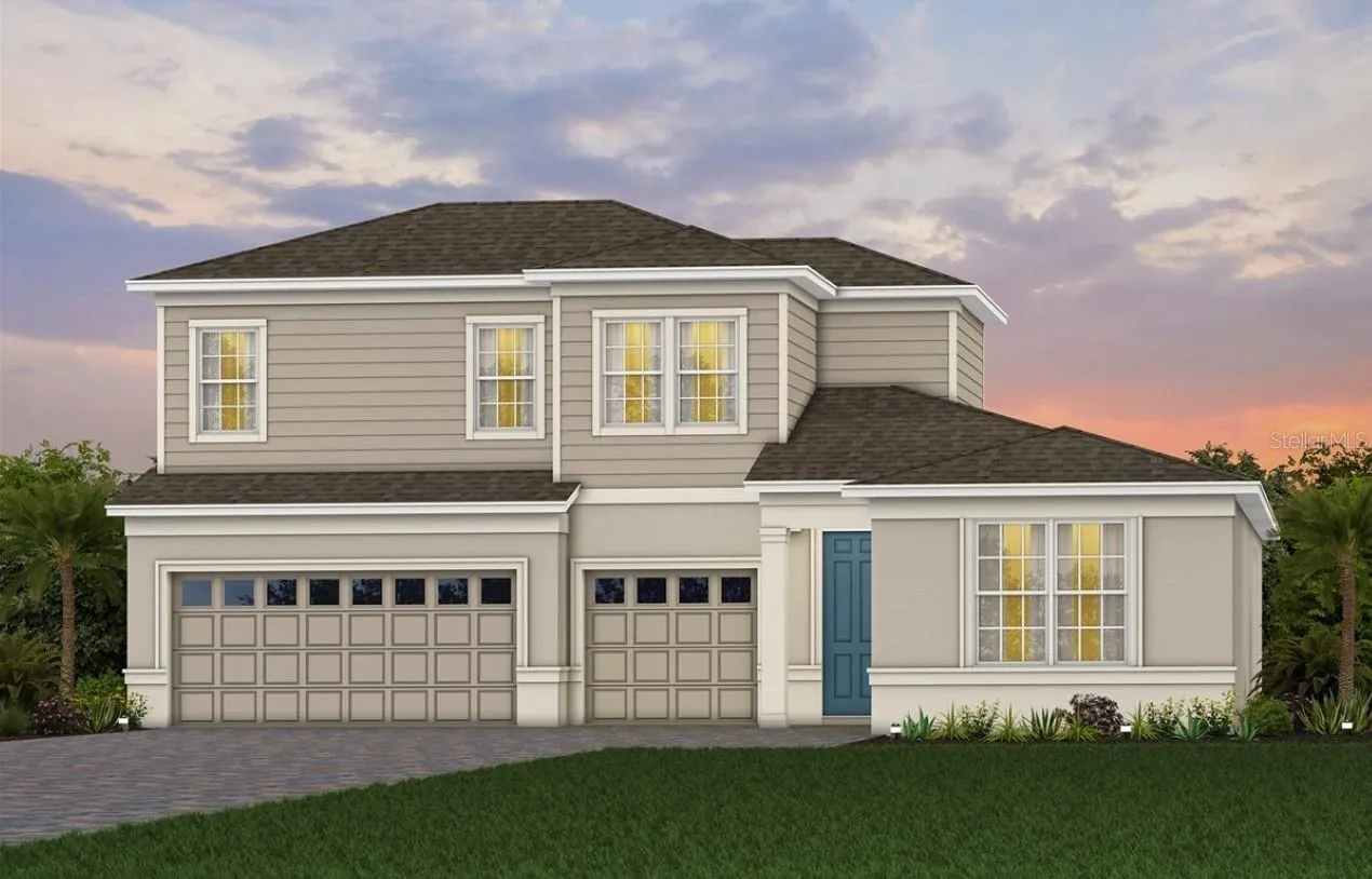 Exterior Design. Artistic rendering for this new construction home. Pictures are for illustrative purposes only. Elevations, colors and options may vary.