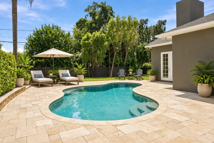 Virtually staged Pool area