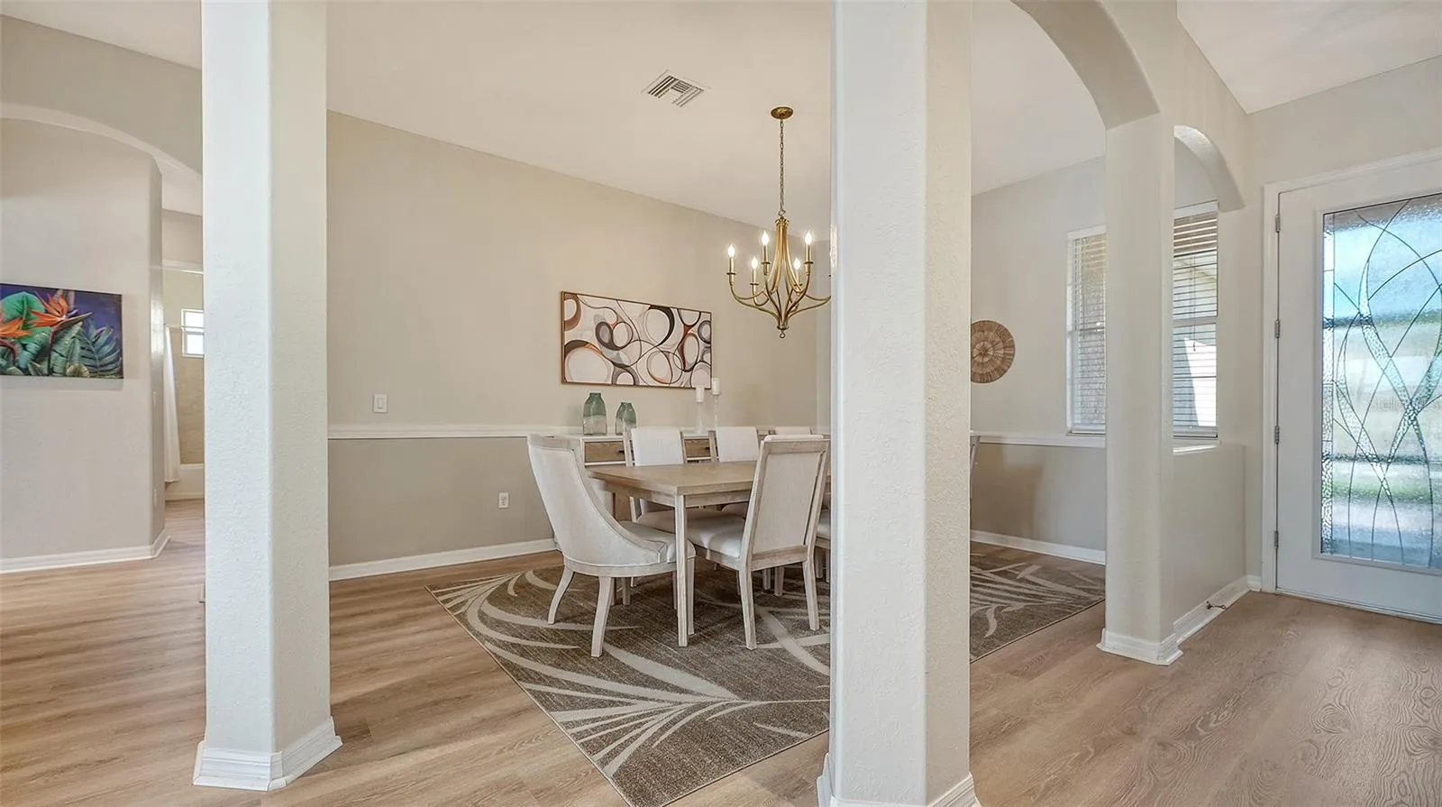 Spacious dining room