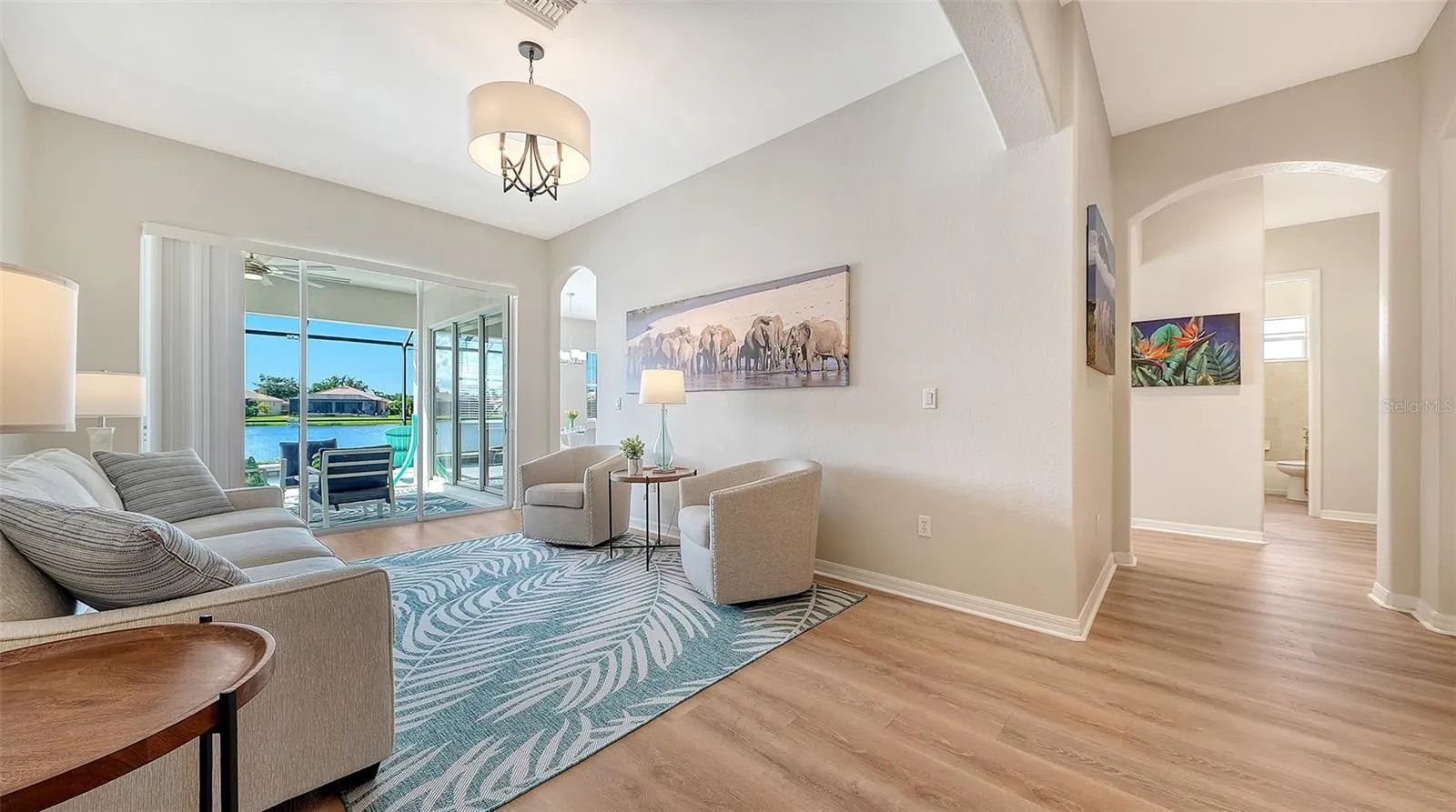 Luxury vinyl floors throughout social areas