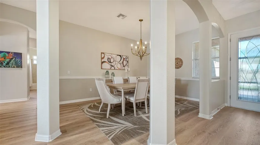 Spacious dining room