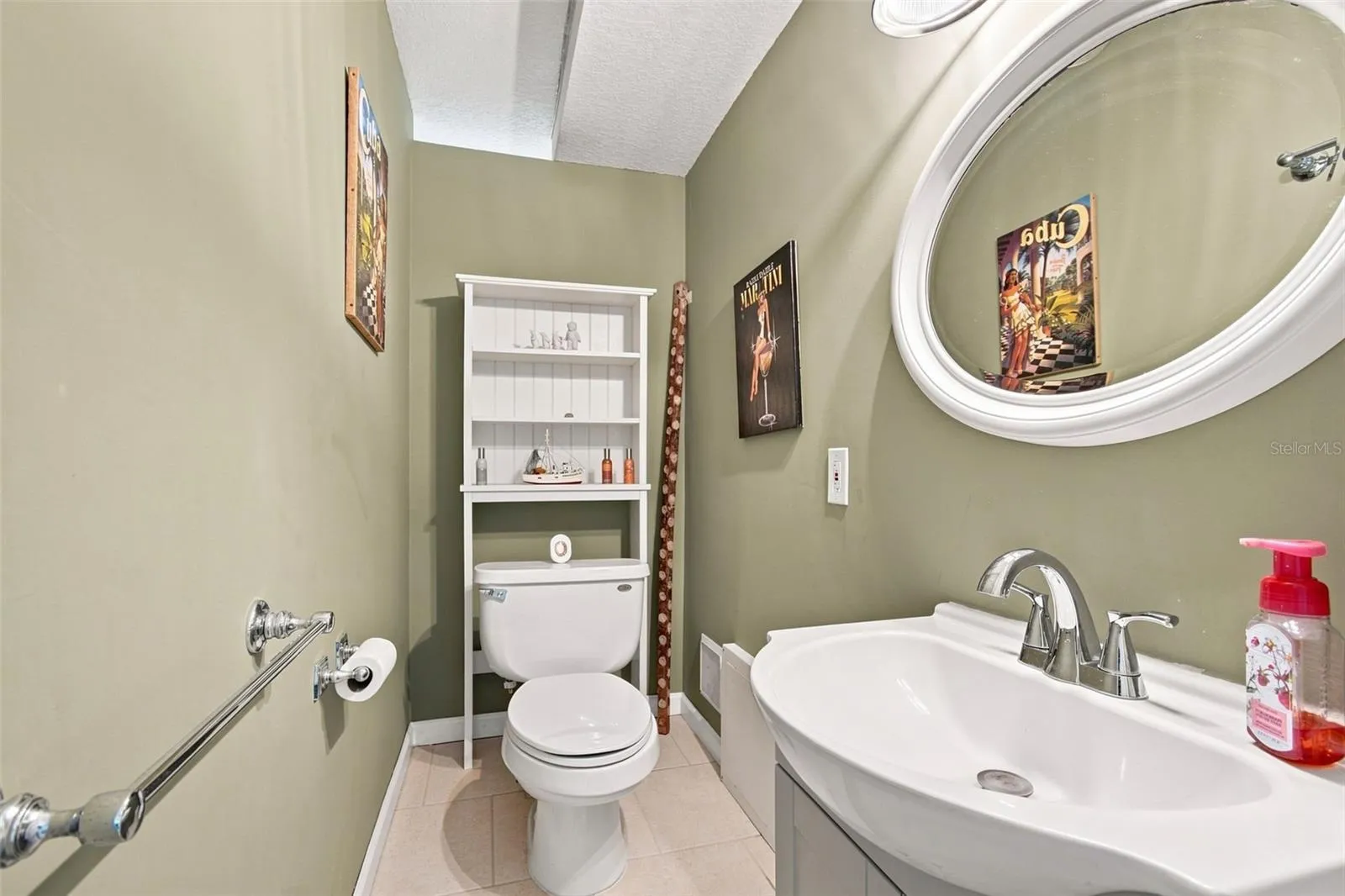 Downstairs powder room.