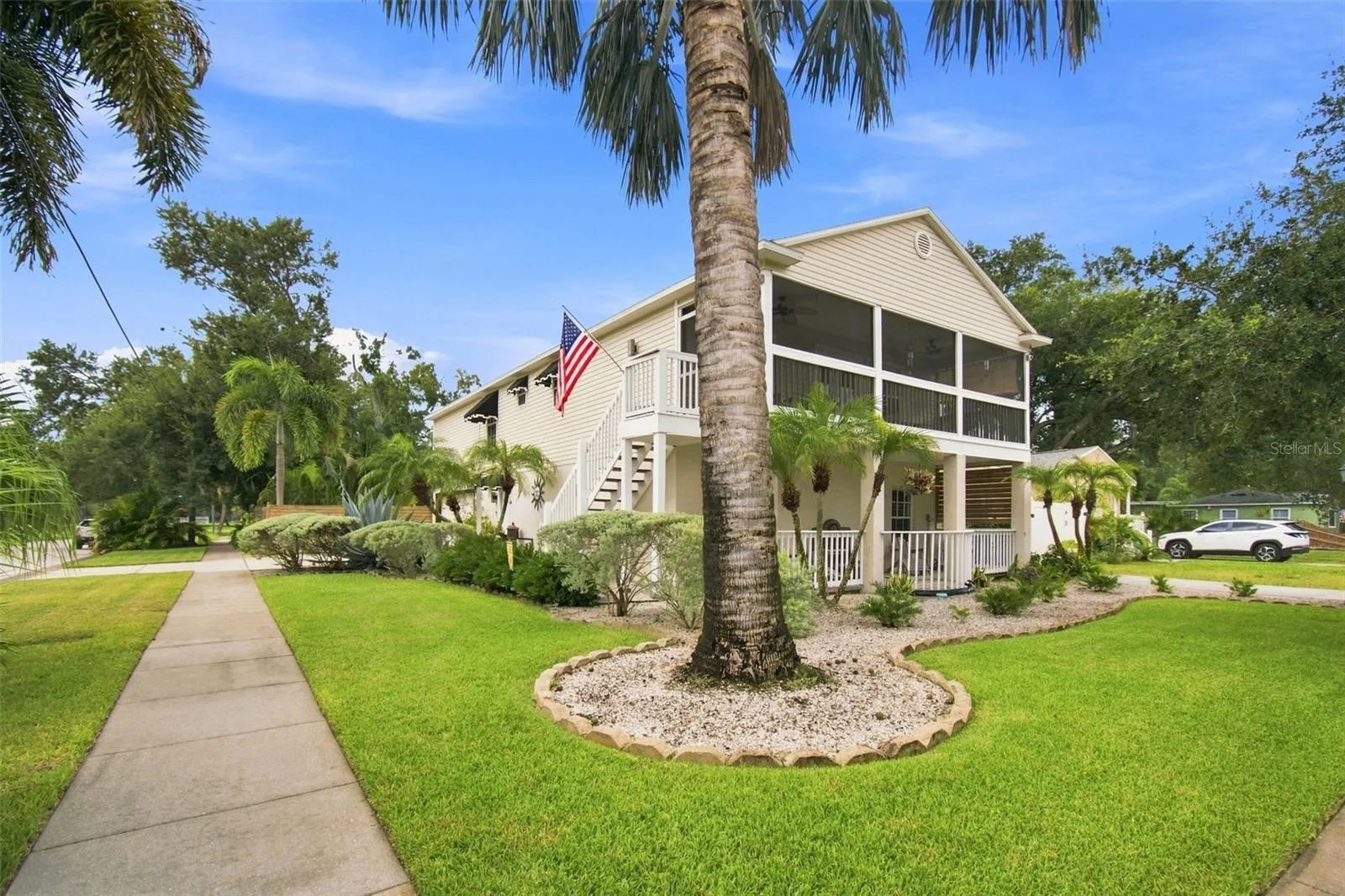 Beautiful corner lot location.