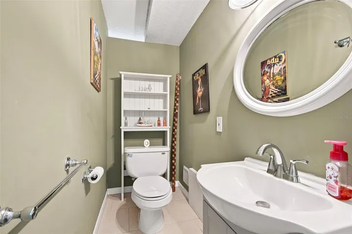 Downstairs powder room.