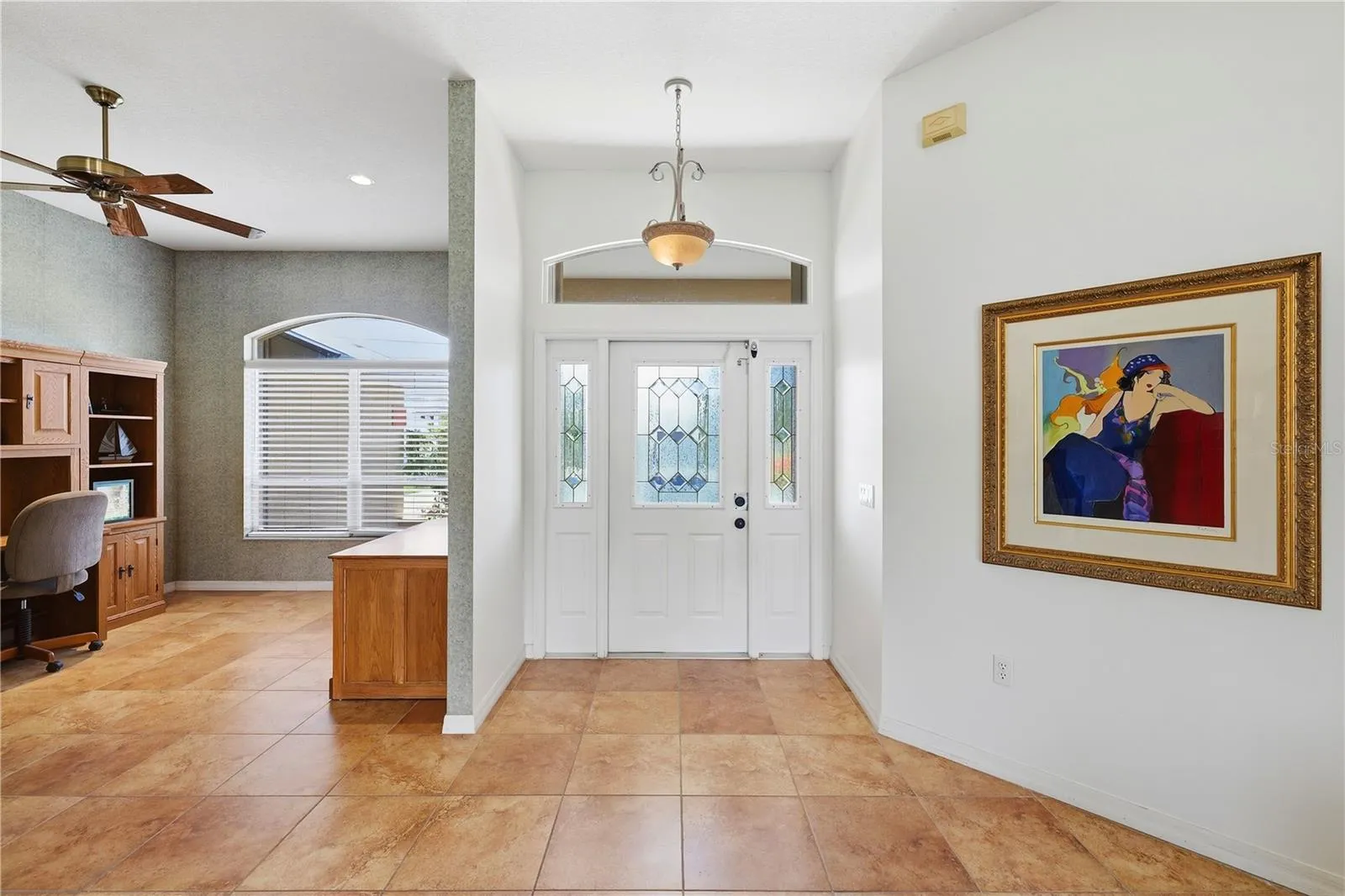 Tile floors and tons of natural light