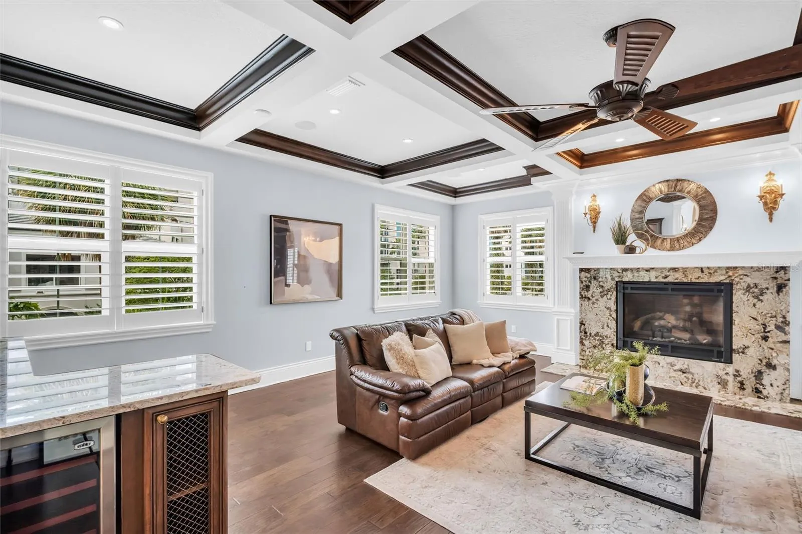 Main Level Family room with Fireplace