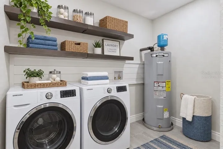 Laundry Room/New Hot Water Heater (Virtually Staged)