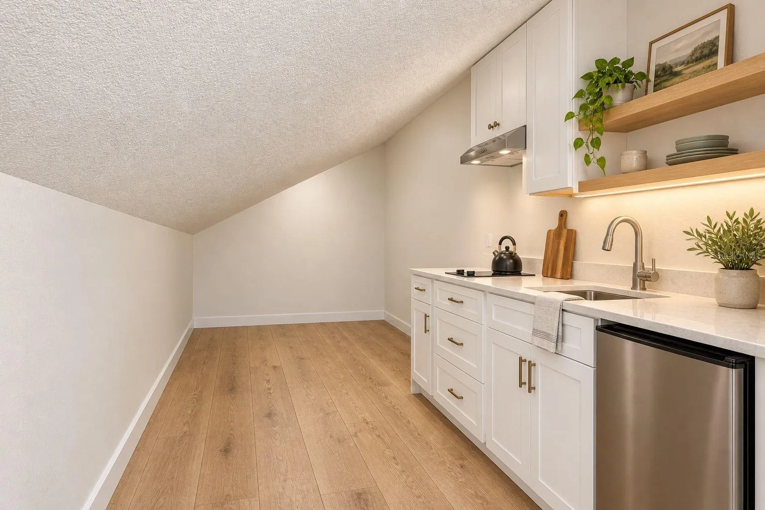 Staged completed photo of garage apartment