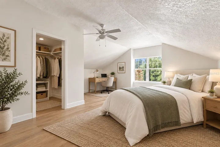 Staged completed photo of garage apartment