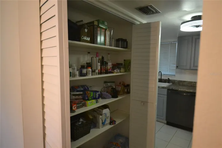 storage of kitchen supplies