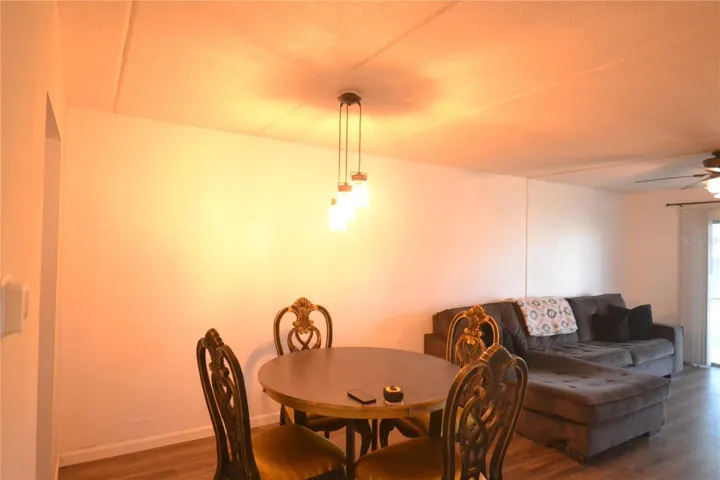 Dining area open to living room