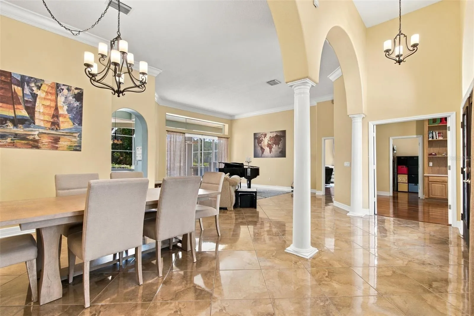Formal Dining Room with room for 12+