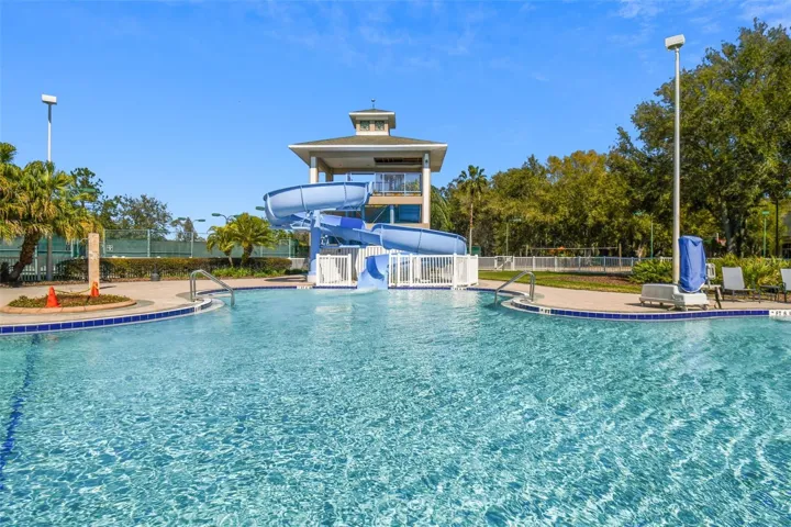 Resort Style Pool with Waterslide &amp; Lap Lanes