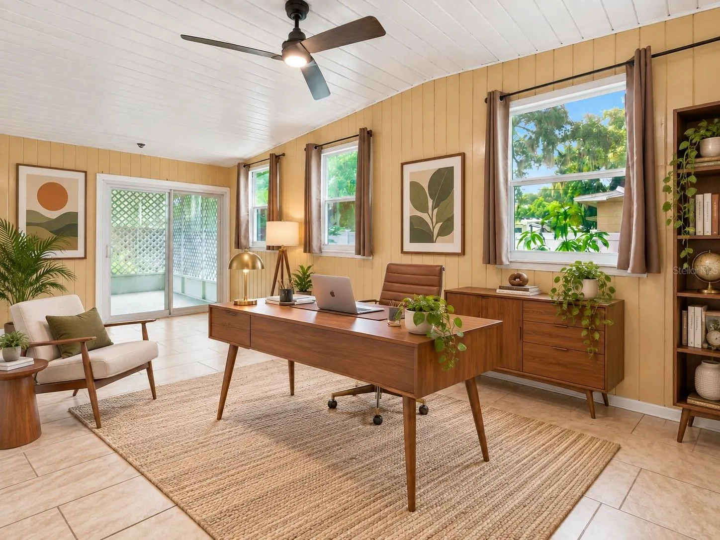AI altered pictures with staged rooms for Buyer ease of visualization