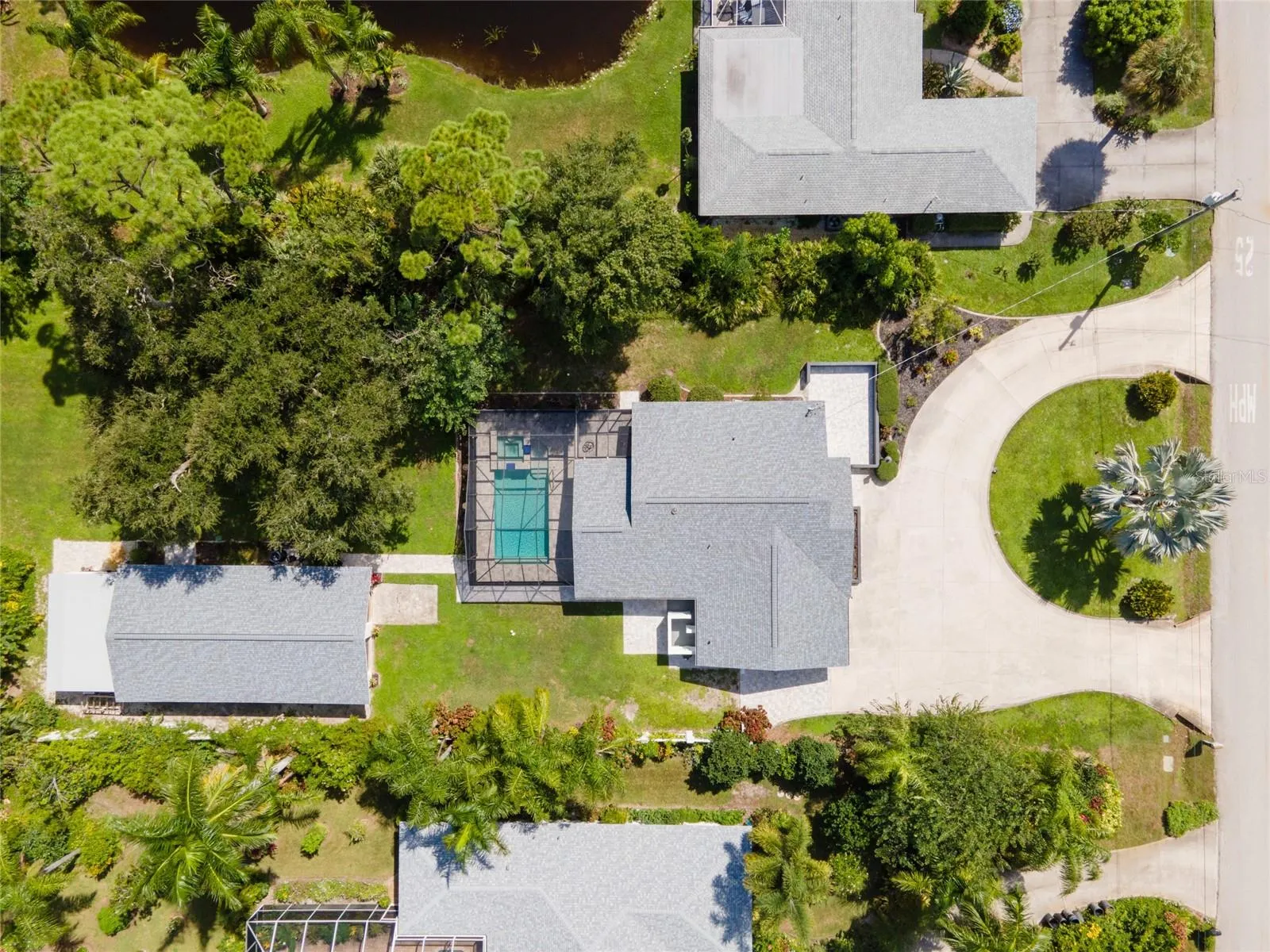 Sitting on nearly 3 quarters of an acre