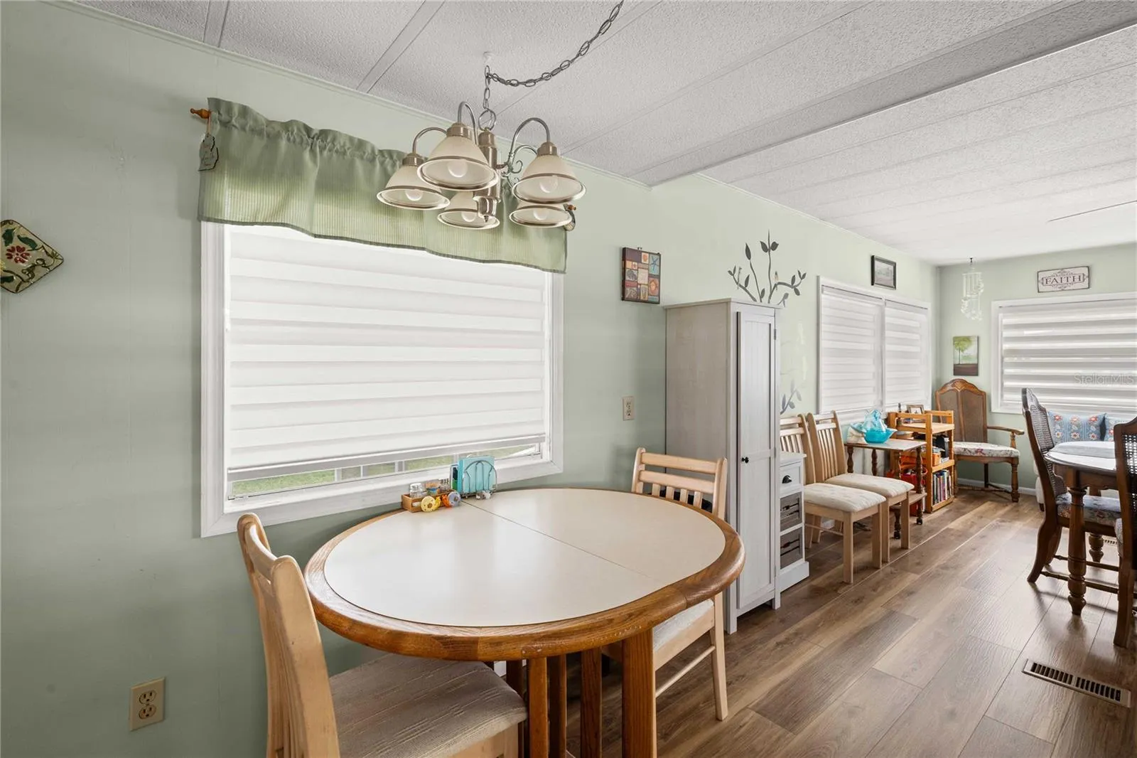 There is an eat-in area in the kitchen too