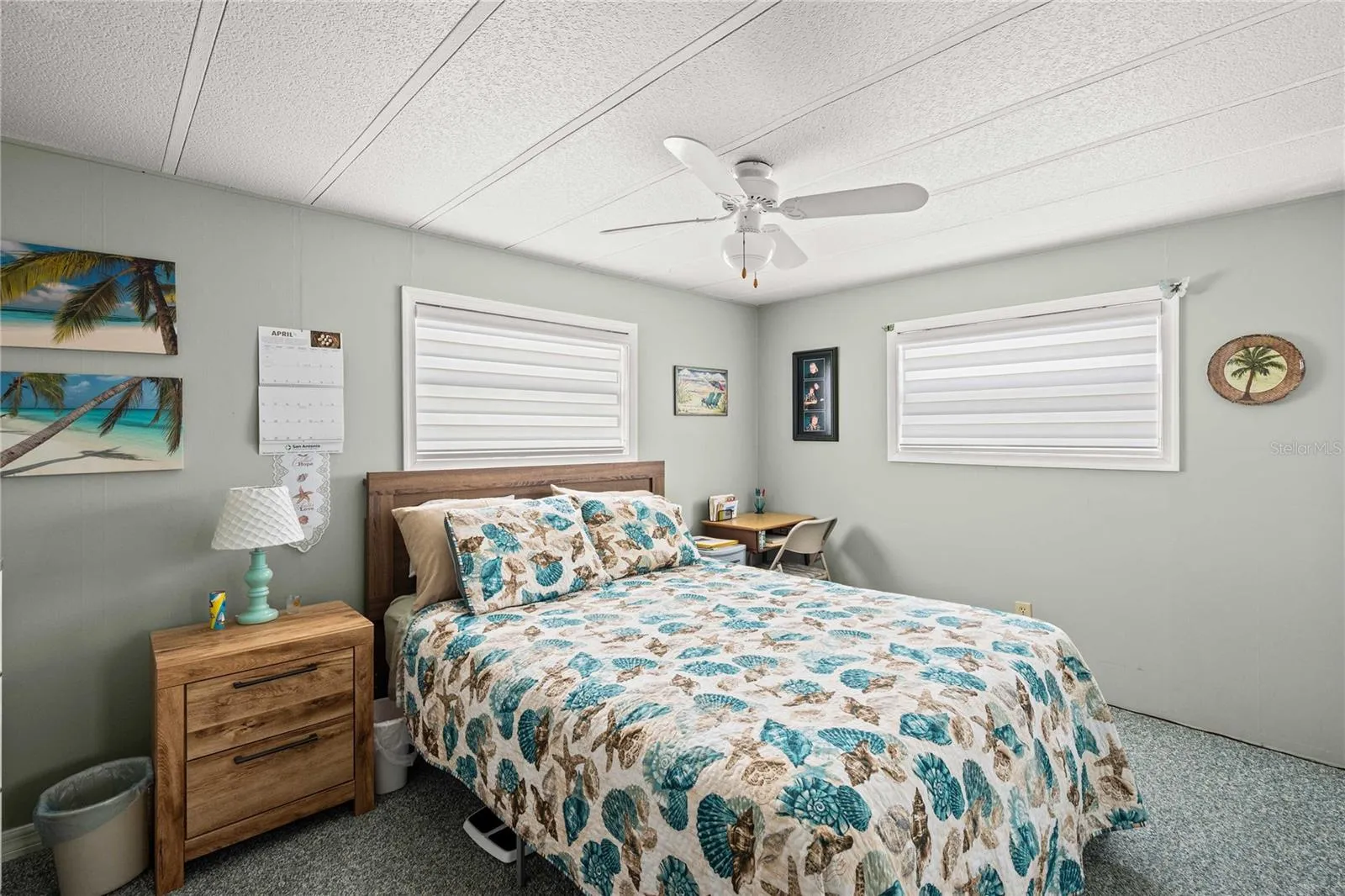 The primary bedroom sits at the back of the home