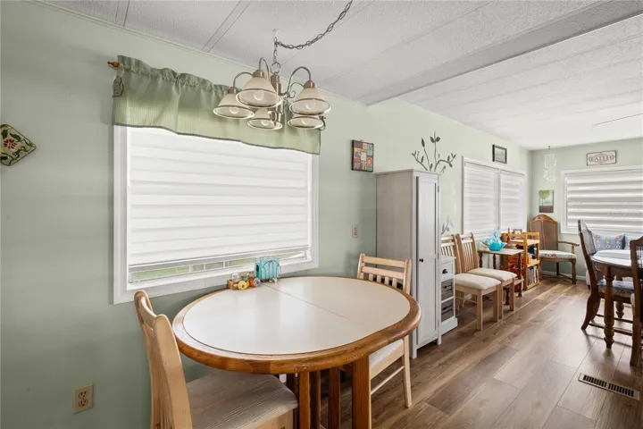 There is an eat-in area in the kitchen too
