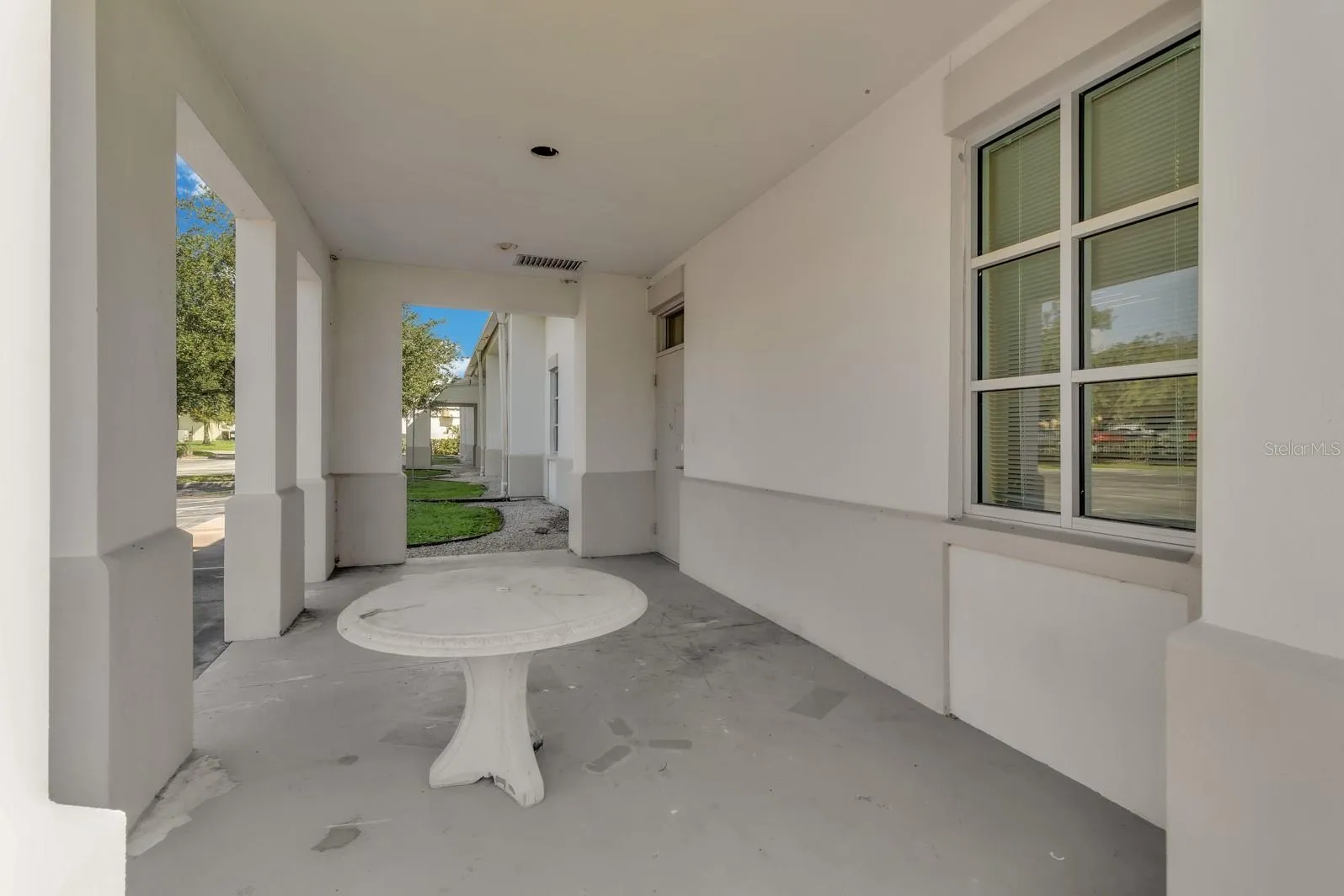 Covered Space in Back of Building