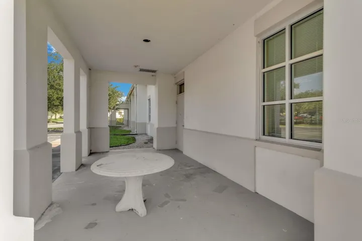 Covered Space in Back of Building