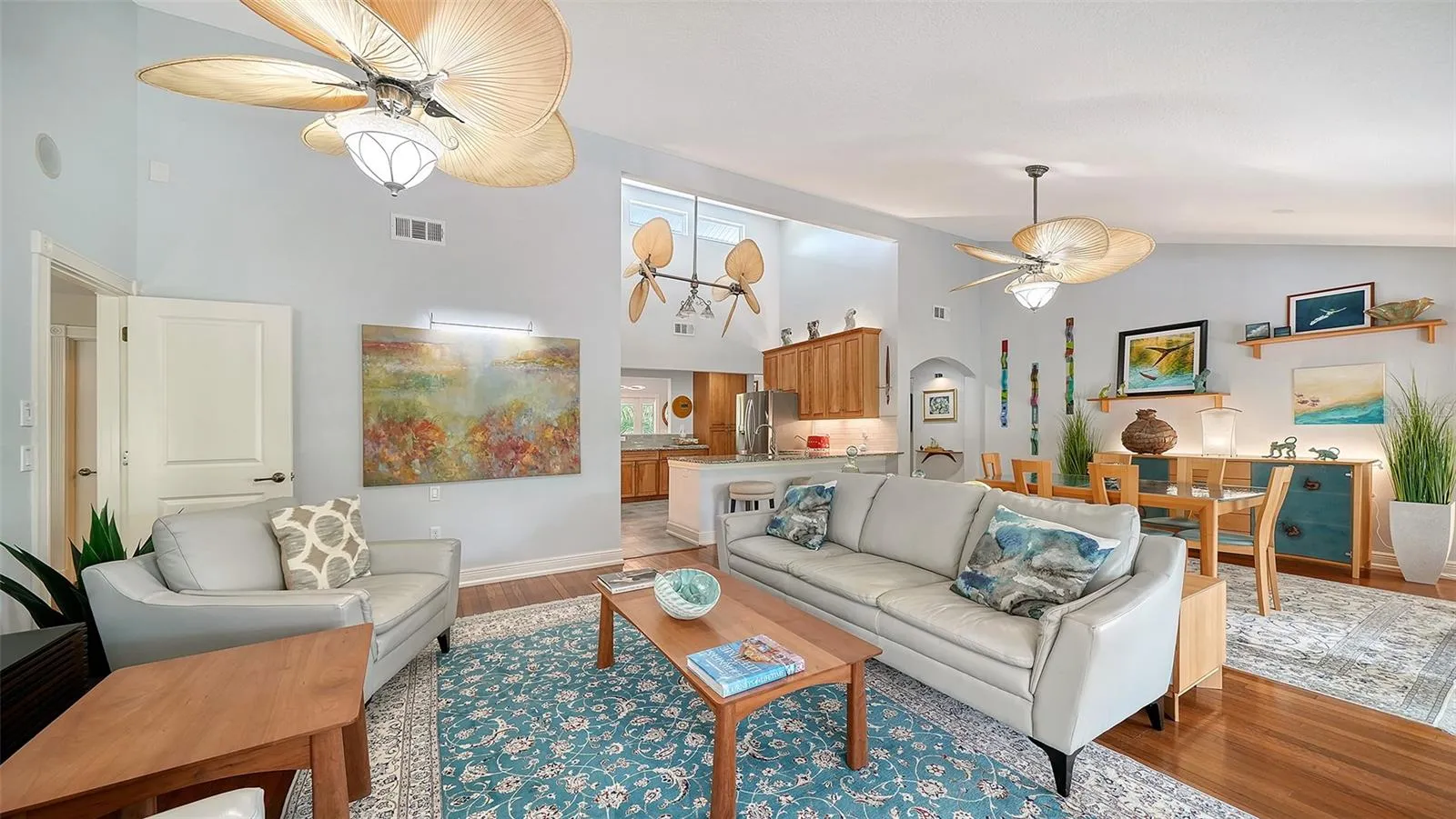 Open living and dining areas create an easy flow for everyday living and entertaining.