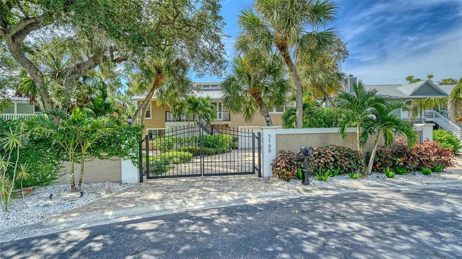 Gated entrance and privacy wall create a wonderful sense of seclusion.