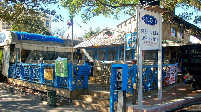 More of the colorful shops, restaurants and island atmosphere of Siesta Key Village.