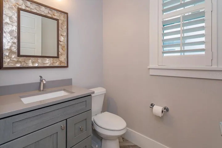 First floor powder bath