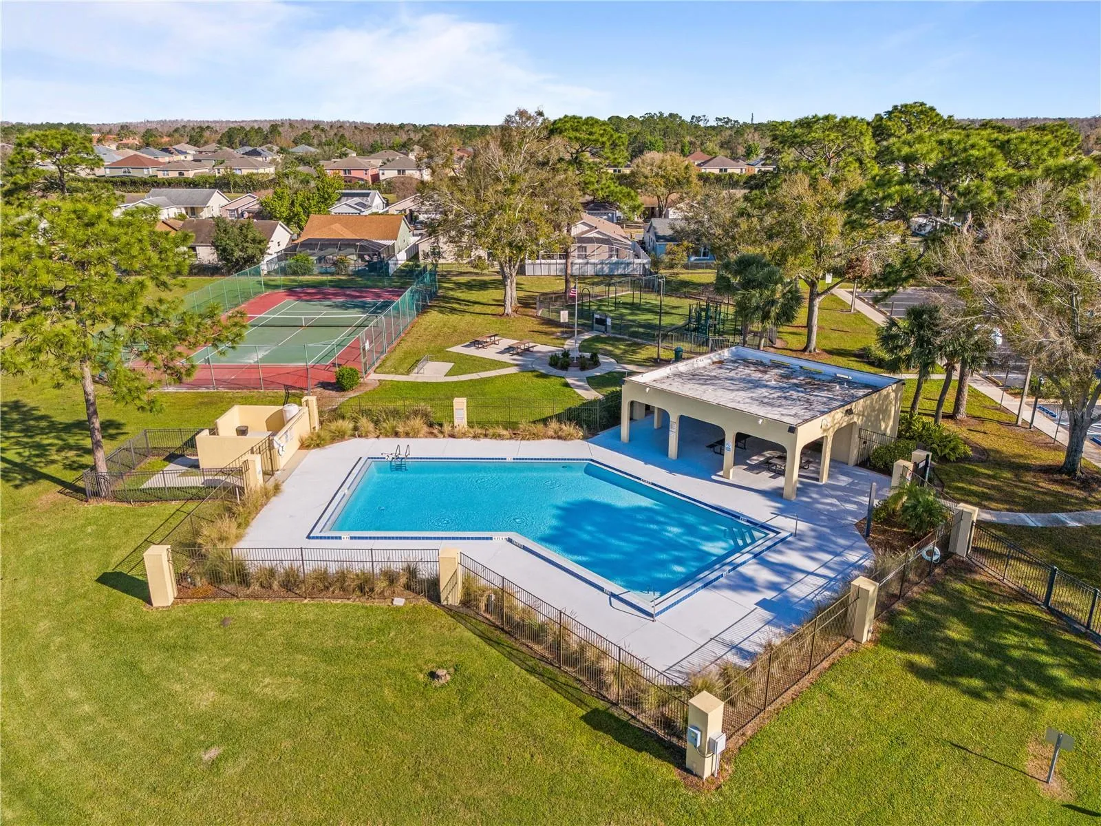 Community pool and recreation area