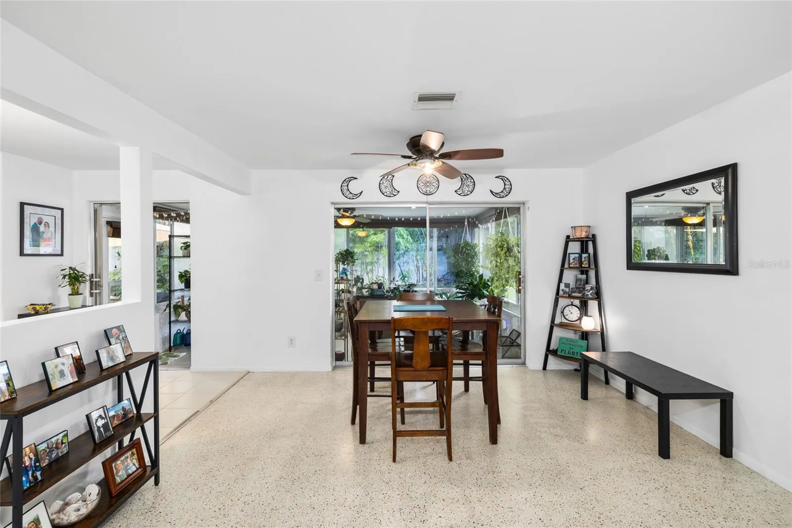 Dining Room with sliders to the Florida Room