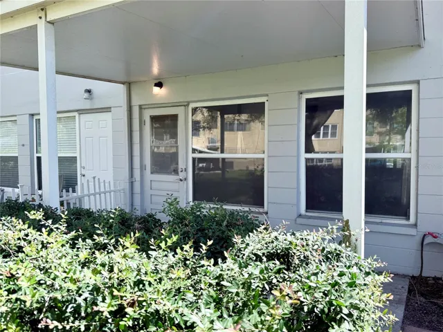 Enjoy the view from the covered back porch.