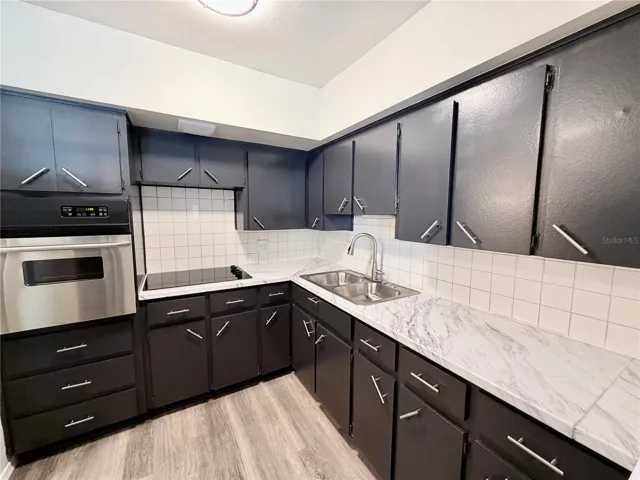 Updated wall oven, cooktop, sink and refrigerator