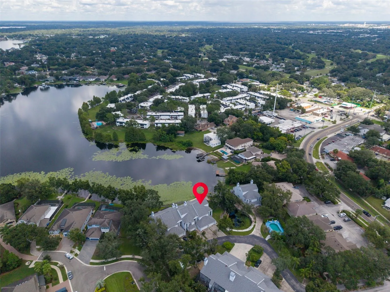 Aerial View of property and Boot Lake