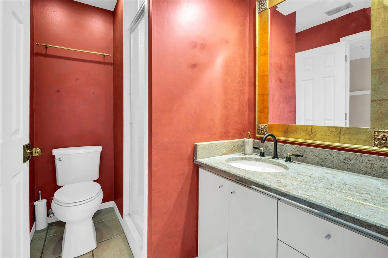Downstairs bathroom with shower