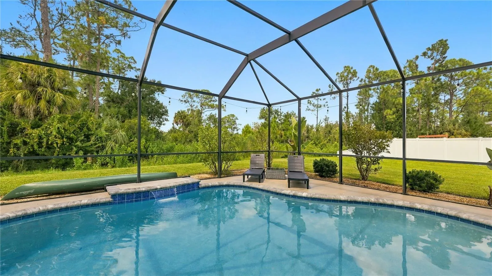 lanai and pool area