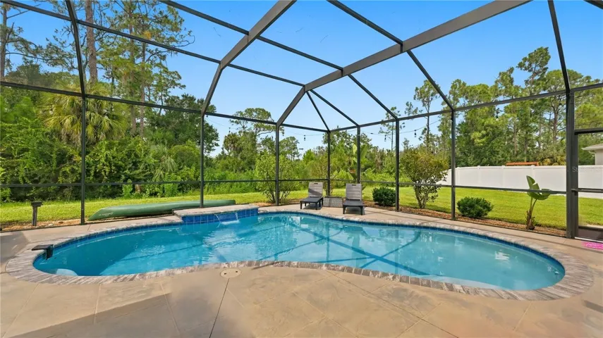lanai and pool area