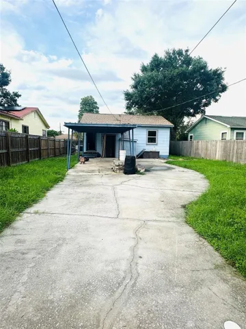 Rear of property, alley side.