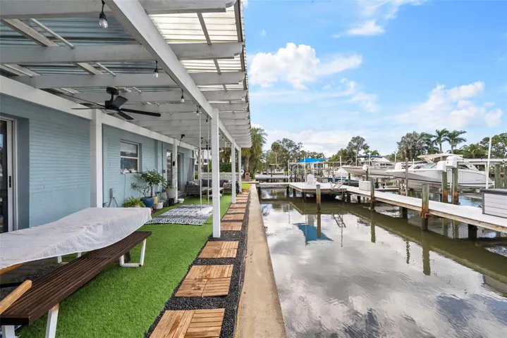 Private waterfront patio