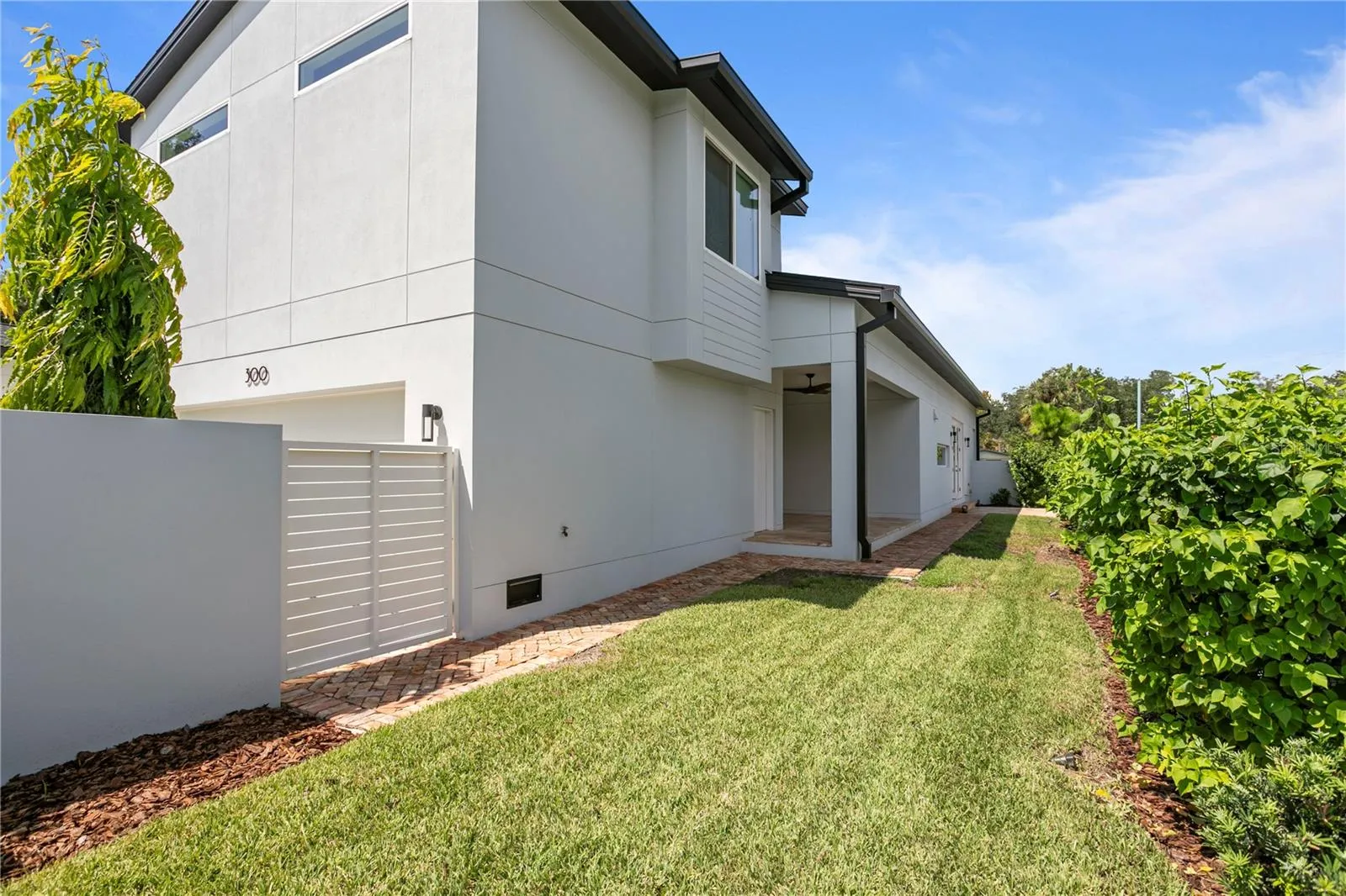 Yard Inside Block Wall