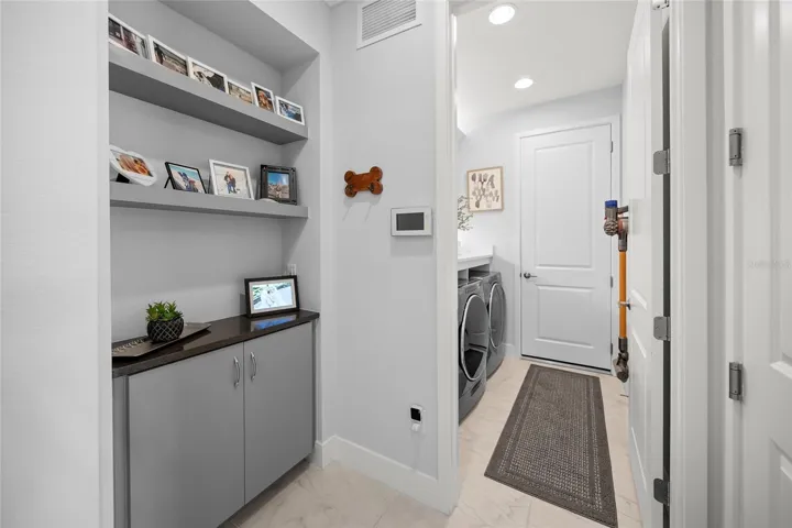 Drop zone with extra storage