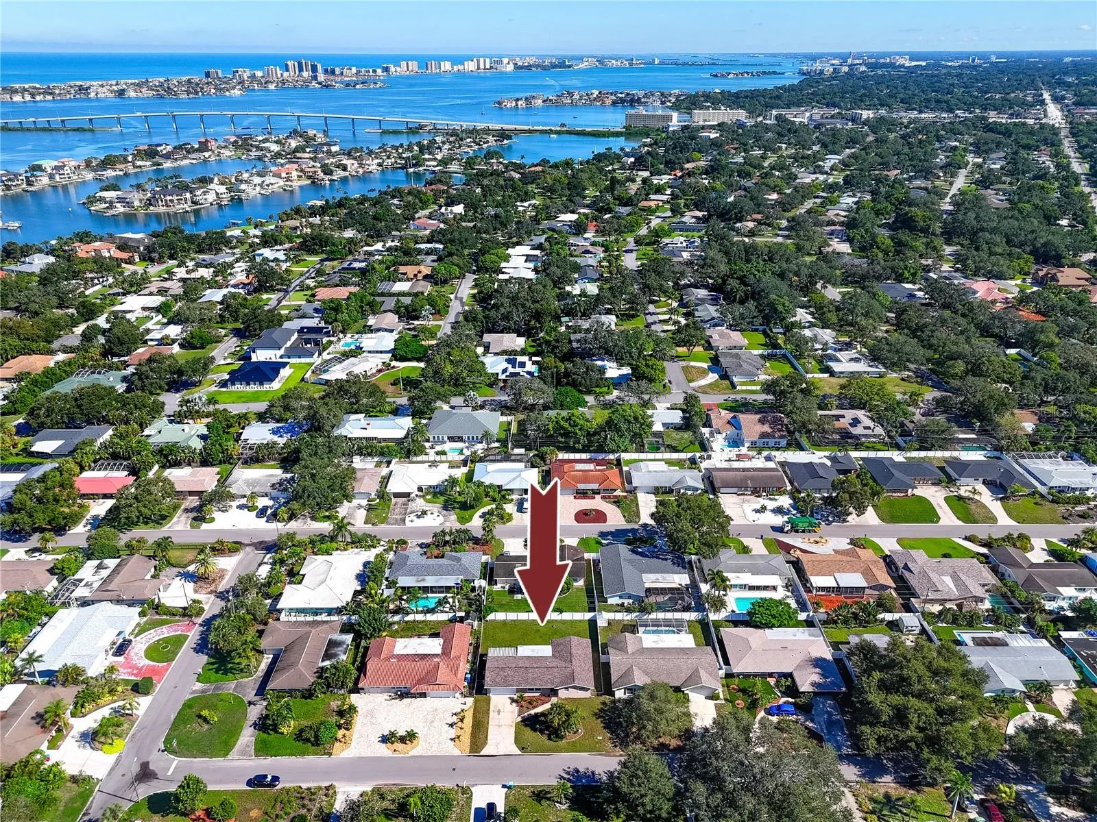 Aerial view of the proximity to the beaches.